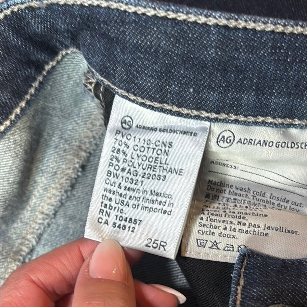 π₯ AG JEANS β THE STILT CIGARETTE LEG β SIZE 25R β RICH DARK WASH π₯ - Picture 11 of 14